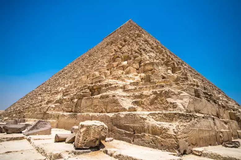 The pyramids at Giza have puzzled historians for centuries.