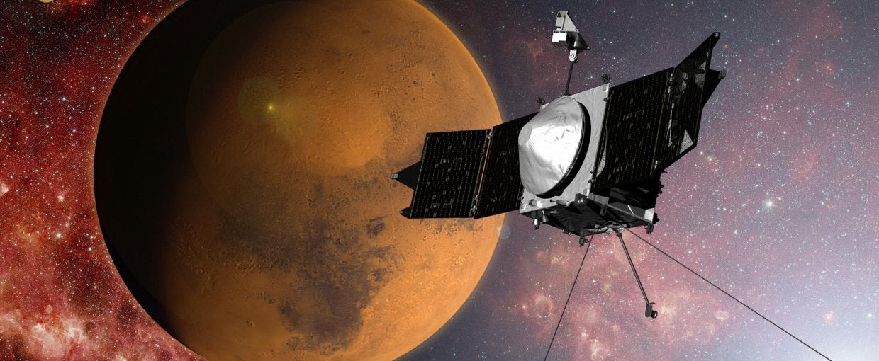 The MAVEN mission (Mars Atmosphere and Volatile EvolutioN), launched by NASA in 2013