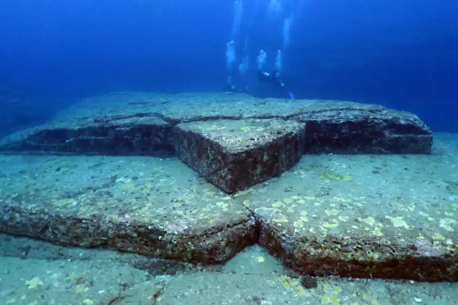 Yonaguni monument depth is surprisingly shallow. Yonaguni Monument top terrace is only 25 m below the surface.