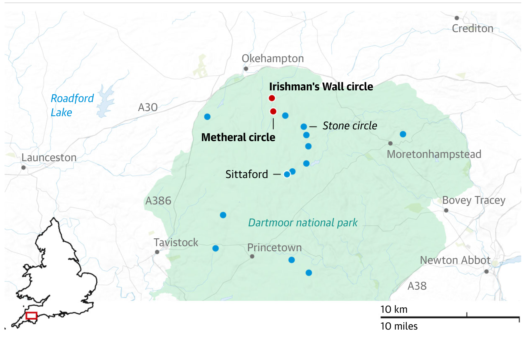 Location of the two newly discovered circles.