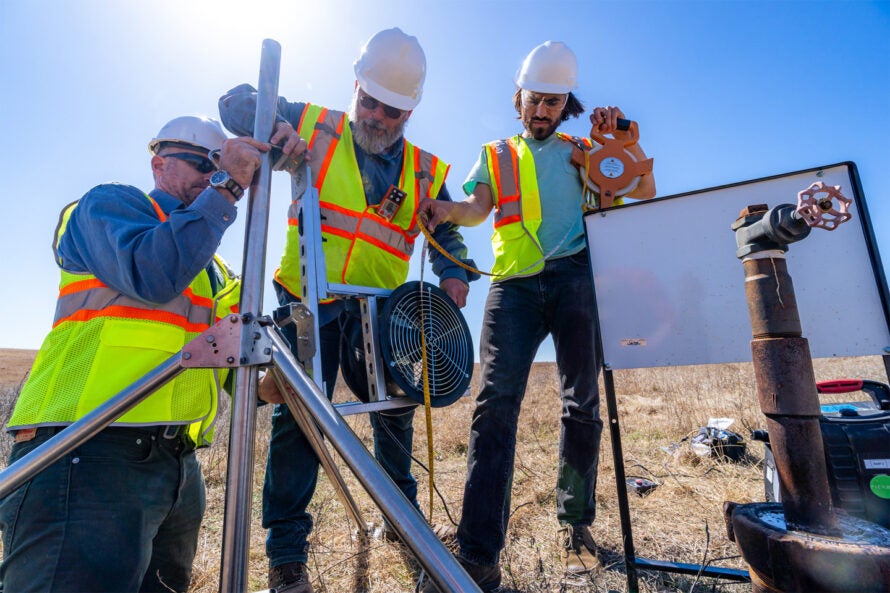 The trace gas sensors measure methane, methane isotopes, tracers such as ethane, windspeed, and GPS coordinates.