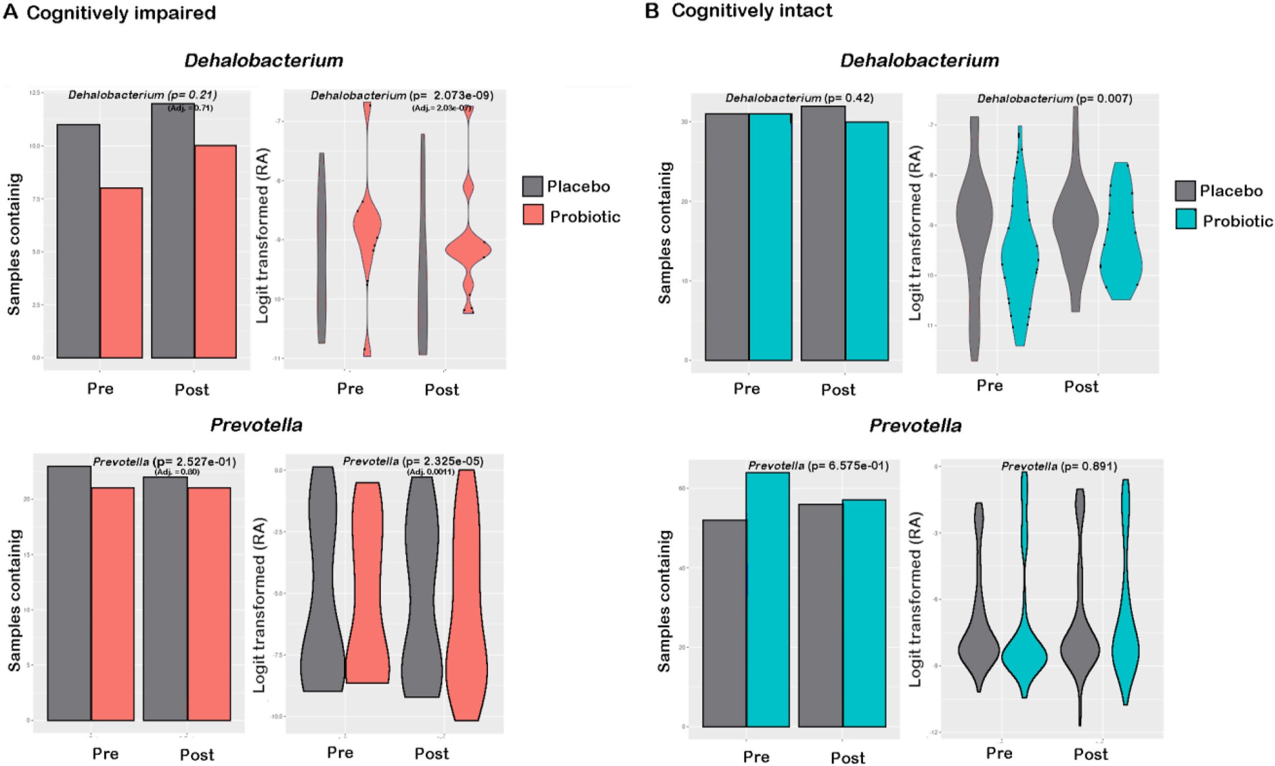 Microbiome analysis identified Prevotella ruminicola, Bacteroides thetaiotaomicron, and Bacteroides xylanisolvens as taxa correlated with MCI.