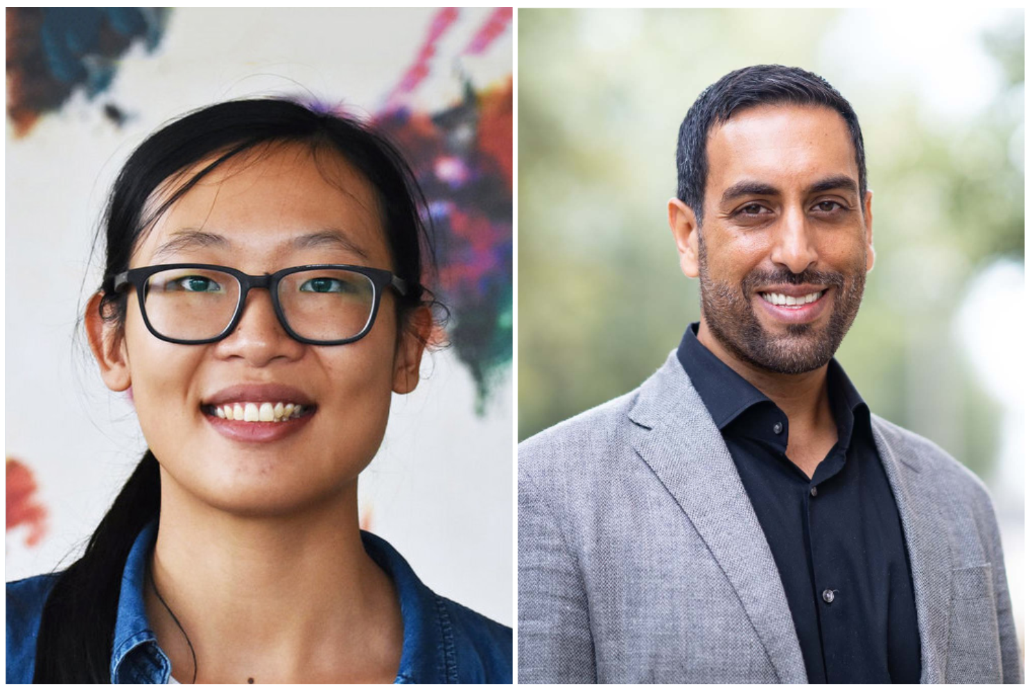 Left to Right: Ziwei Zhang, cognition and neuroscience doctoral student and Dr. Gagan Wig, associate professor of psychology in the School of Behavioral and Brain Sciences. 