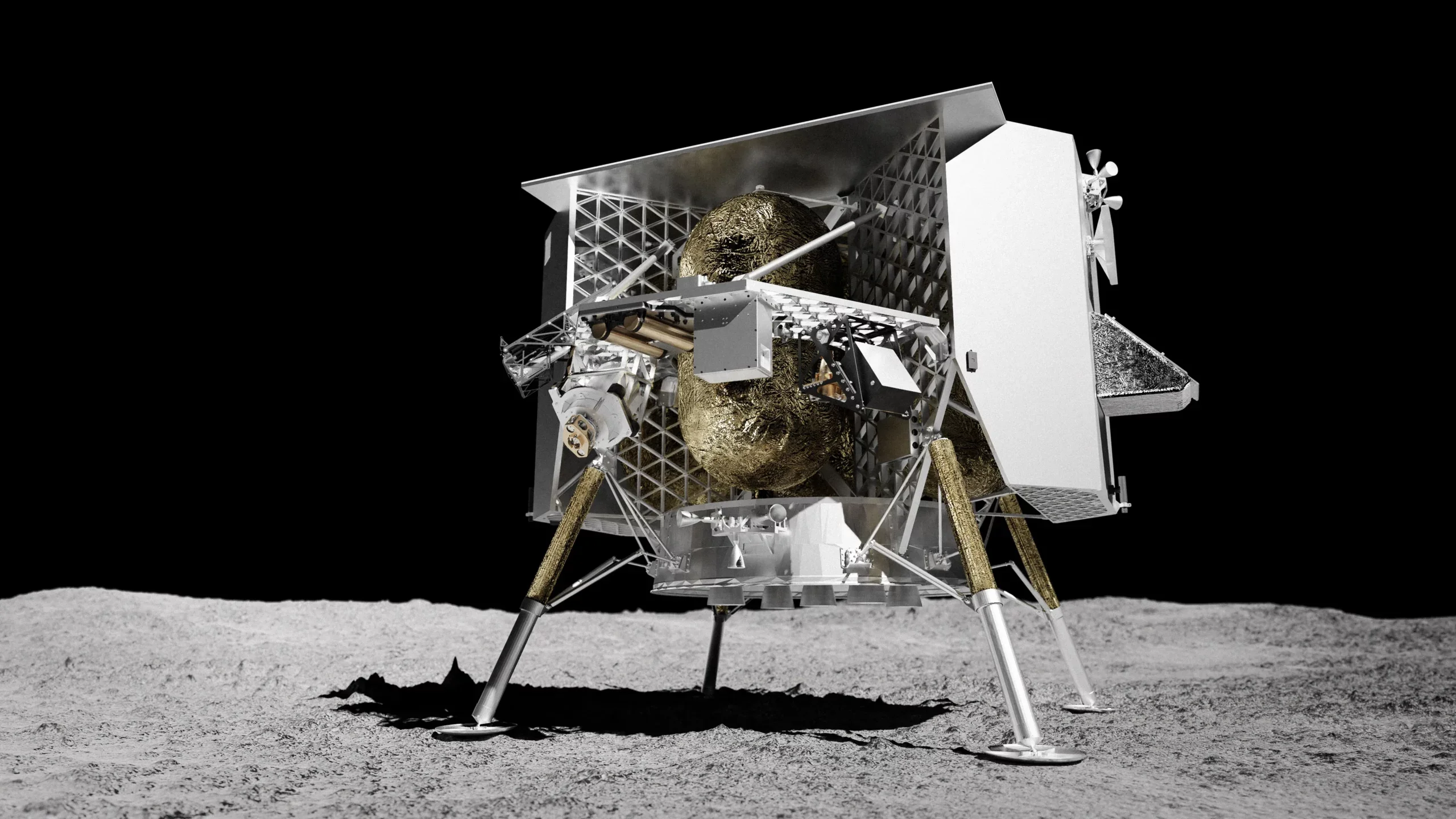 Illustration of Astrobotic’s Peregrine lunar lander, one of NASA’s Commercial Lunar Payload Services (CLPS) providers.